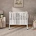 Dream On Me 2-In-1 Lightweight Folding Portable Stationary Side Crib In White, Greenguard Gold Certified, Baby Crib To Playpen, Folds Flat For Storage, Locking Wheels