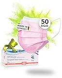 kela OP-Maske - Atemschutzmaske - Medizinische Maske - Mund- und Nasenschutz - Premium Schutzmaske - Einwegmaske in Pink - 50 Stück