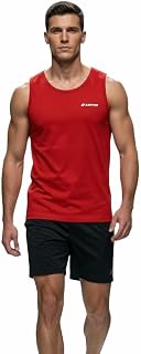 Lotto Herren-Tanktop aus Baumwolle, farbig, aus gekämmter Baumwolle, Rudergerät