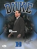 MIKE KRZYZEWSKI HAND SIGNED 8x11 COLOR PHOTO DUKE COACH FROM 2007 JSA - Autographed College Photos