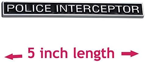 EmbRoom Police Interceptor Emblem, 3D Emblems Trunk Nameplate Badge Sticker Decal Replacement for Explorer (1pcs Chrome)
