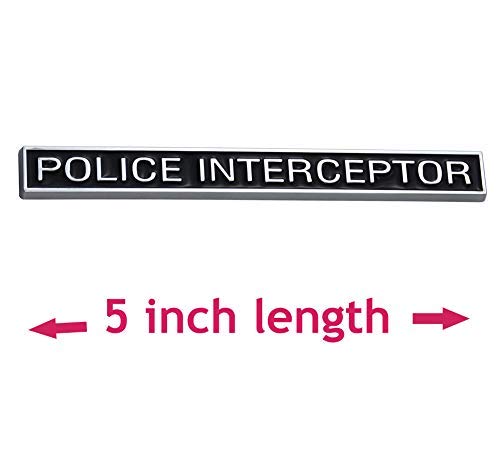 Embroom Police Interceptor Emblem, 3D Emblems Trunk Nameplate Badge Sticker Decal Replacement For Explorer (1Pcs Chrome) #TOP1