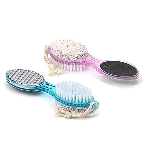 Decorrack (4 In 1) Pedicure Paddle Kit Tool With Pumice Stone For Feet, Foot Hand Toe Nail Cleaning Brush, Metal File And Emery Board, Manicure Foot Rasp Callus Corn Remover Pedi Set (2 Pack) #TOP1