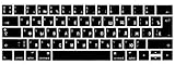 HRH Russian Language Silicone Keyboard Cover Skin for MacBook New Pro with Touch Bar 13 Inch and 15 Inch (A1989/A1706,A1990/A1707) 2018 2016 2017 Release with Touch ID,Both European/USA Layout