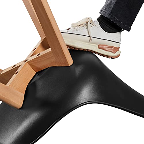 Topeakmart Dining Chairs Dsw Chair Shell Armless Chairs With Beech Wood Legs And Soft Padded Mid Century Modern Side Chair Dining Room Living Room Bedroom Kitchen Chairs Black, Set Of 4 #TOP7