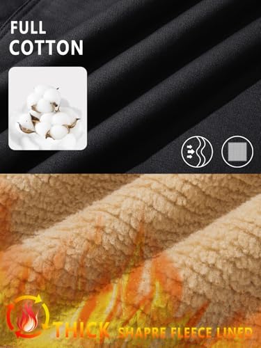MAGNIVIT Men's Cotton Cargo Jacket Winter Sherpa Fleece Lined Work Jacket Coats with 5 Pockets4