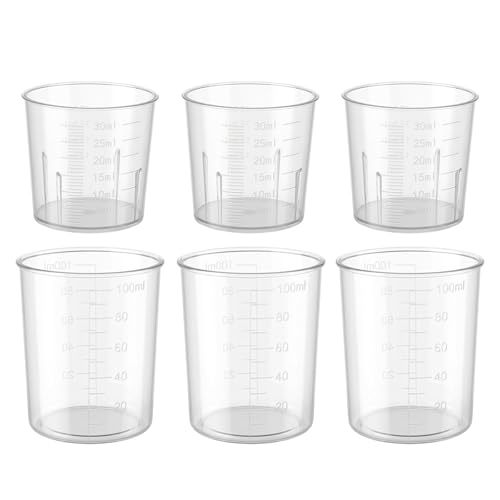 Set 6 Vasos Medidores Plástico Transparente 30 ml miniatura 1