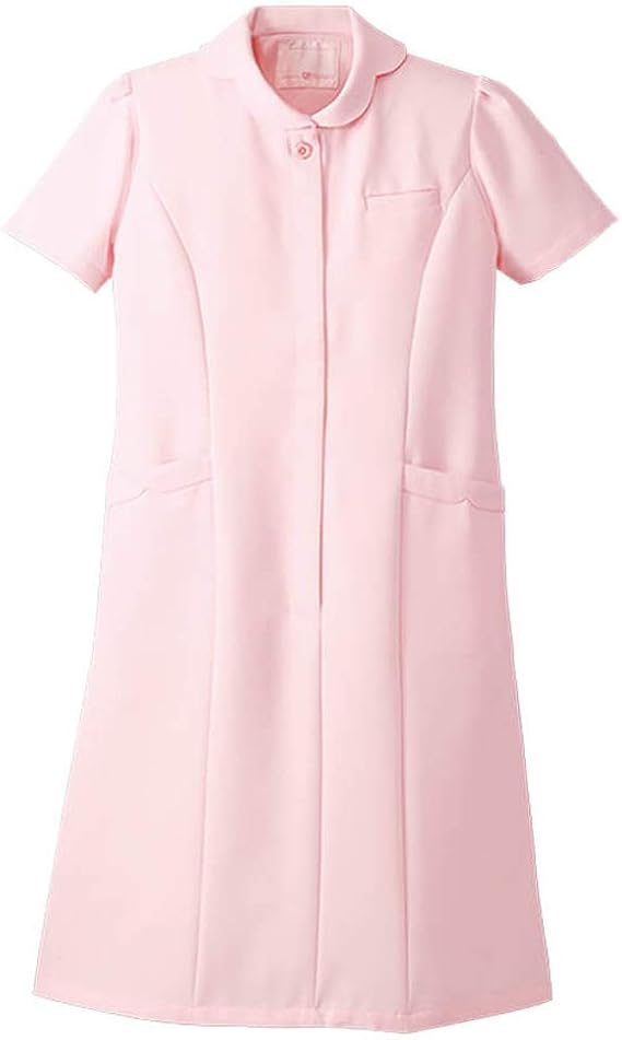 Amazon Co Jp ナースリー 花形衿ワンピース 医療 ナース 看護師 白衣 女性 ユニフォーム エステ サロン 半袖 受付 制服 服 ファッション小物