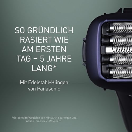 Bild 1 - Panasonic Series 800 ES-LV67 Elektrischer Nass- & Trockenrasierer, 5-fach-Scherkopf Mit Linearmotor Und Bartsensor Technologie, Inklusive Pop-up Trimmer Und 16D-Multi-Flex-Kopf, Navy Blau
