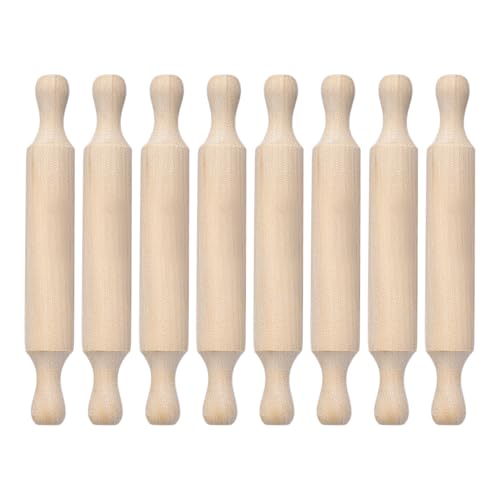 Mini Mattarello Da 8 Pezzi, Pratica Barra Di Pressatura Per Pasta In Legno, Strumento Da Cucina Per Uso Domestico, Adatto Per Scene Di Cottura.