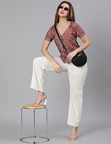 Image of oxolloxo Dreamy Colors Digital Floral Print Women top