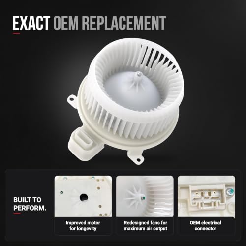 Image of Lower HVAC Blower Motor - Compatible with Toyota - Sequoia, Sienna - Heater Blower Motor - Blower Motor Assembly - Replaces 87103-0C051, 700298, 75050-2008-2020