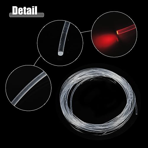 Image of ACROPIX 3mm 0.12 inch 5m 16.40ft Universal Glow Optic Fiber Cable Car Light Decoration Clear - Pack of 1