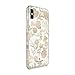 Kate Spade Floral iPhone X/XS Case - Slim, Bumper Protection, Blossom Pink/Gold with Gems