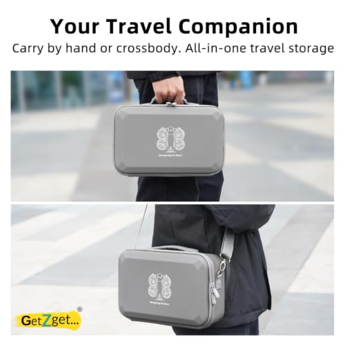 Image of GetZget Carrying Case Bag for DJI Neo 2 & Accessories Compact Travel Protection PU Case (Neo 2 Combo Bag)