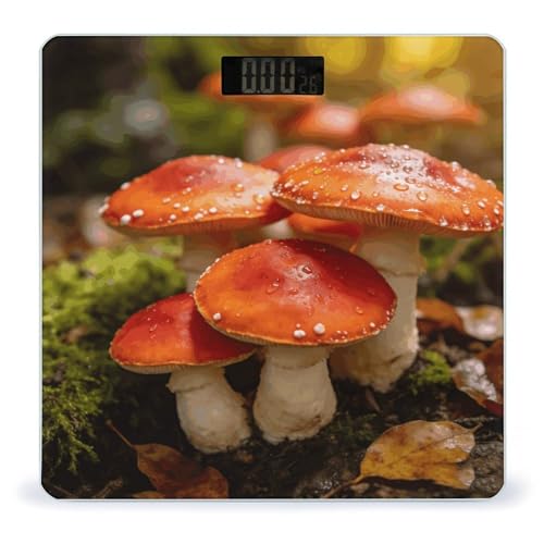 Báscula digital de baño Happy Mushroom con alta precisión miniatura 1