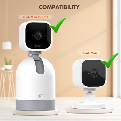 CaGuan 2Pack Acrylic Wall Mount for Blink Mini Pan-Tilt, Blink Mini Camera, Adhesive Wall Brackets for Blink Camera, Ceiling Mounting for Blink Indoor Camera - Thumbnail 2