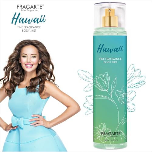 Image of Hawaii Body Mist for Women & Girls - Long Lasting Body Mist, Refreshing Daily Wear Body Spray, 236 ml