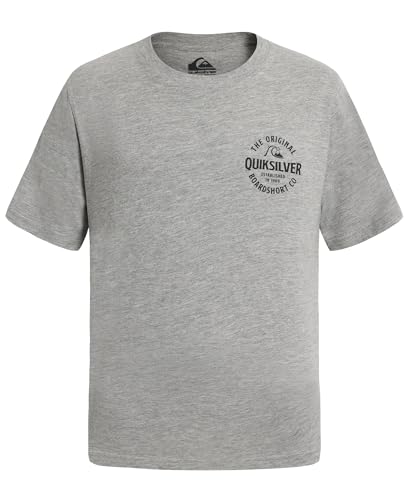 Image of Quiksilver Boys' Short Sleeve Logo Graphic T-Shirt, Soft & Comfortable, Regular Fit
