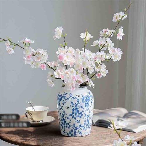 Simulation fleur de cerisier sans entretien vase céladon salon