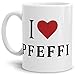 Produktbild Tasse mit Spruch/Motiv/Design - Kaffeetasse Teetasse Mug Cup I Love Pfeffi - Qualität Made in Germany