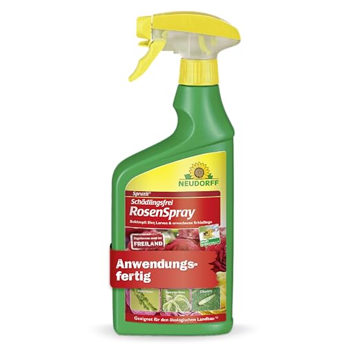 Neudorff Spruzit Schädlingsfrei RosenSpray Anwendungsfertiges Spray zur Bekämpfung von Blattläusen Spinnmilben und weiteren Schädlingen an Rosen 750 ml