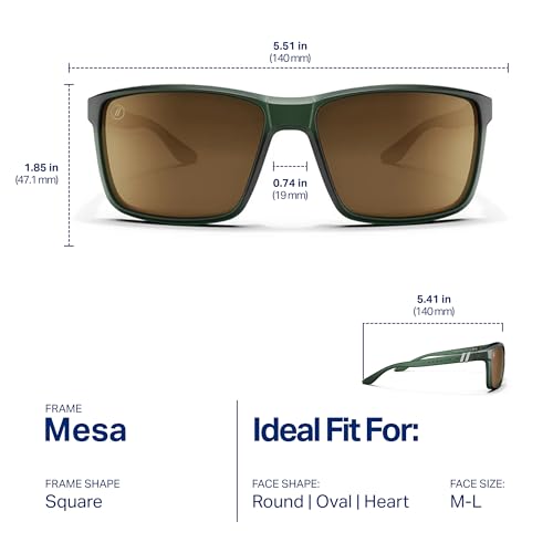 Image of Blenders Eyewear Mesa - Polarized Sunglasses - Modern Wraparound Frames - 100% UV Protection - For Men & Women