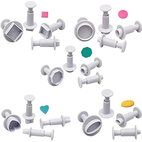 VONUOBEY 20-Piece Fondant Plunger Cutters Set Cover