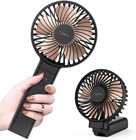 Ventilador USB de mano, Funme 2022 mejorado de mano con batería recargable de 5000 mAh, ventilador de escritorio plegable portátil para exteriores, para oficina, hogar, camping, viajes