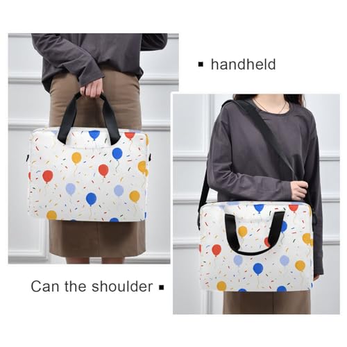 Bolso maletín para portátil ALAZA con estampado confeti y correa miniatura 2