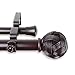 A&F Rod Decor - Peyton Double Curtain Rod 1 inch Diameter, 160-240 inch - Mahogany