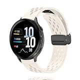 MELEJIA For Garmin Venu 4 / 3 45mm / vivoactive 4/ Venu 2 / Forerunner 265 / 255 / 255 Music / 570 47mm 交換ベルト バンド 22mm バンド マグネットクラスプ シリコン製 交換バンド スポーツ 長さ調節 柔らか 軽量 防水 取り付け簡単 通気 (スターライト)