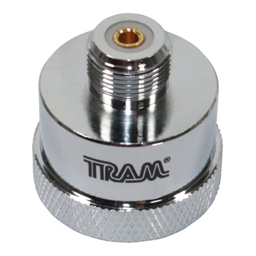 Tram 1296 NMO to UHF (SO239) Mobile Antenna Mount Adapter, Silver