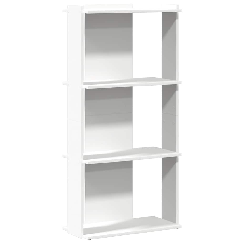 Vidaxl Bookcase 3-Tier White 60X30x120 Cm Engineered Wood Bookshelf Book Case