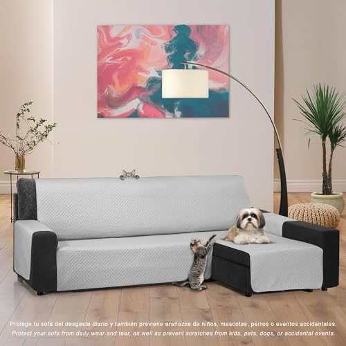 Housse de canapé d'angle réglable aigue-marine 200 cm ECOMMERC3 - 3