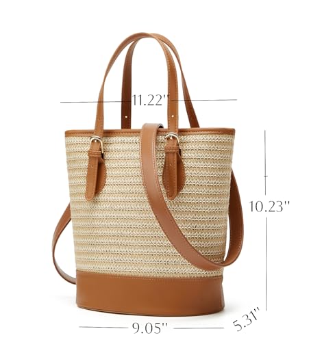 Crochet Woven Bucket Purse, Summer Crossbody Tote, Cute Beach Travel Shoulder Bag4