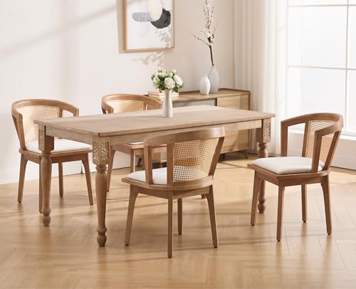 EALSON Rattan Mid Century Dining Chairs Set of 4...