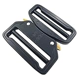 TXZWJZ Metal Buckle Tactical Belt Buckle 2.25 inch Duty Belt Buckles Quick Release Buckle Dual Adjustable Heavy Side Release Buckle Replacement Black