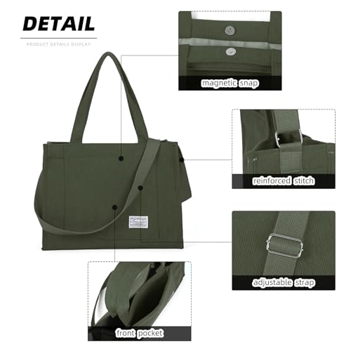 Image of Valleycomfy Corduroy Tote Bag for Women Travel Crossbody Bag Purse Women Shoulder Bags Work Handbags Everyday Hobo Bag