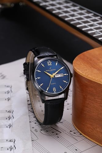 Image of Daniel Hechter Paris Analog Quartz Watch for Men with Sunray Round Dial, Leather Strap, Day & Date Display & Water Resistant