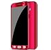Galaxy Note 9 Case, Ultra Slim Electroplate 360 Degree Full Body Protection Mirror Case with Tempered Glass Screen Hard PC Protector for Samsung Galaxy Note 9 (Red)