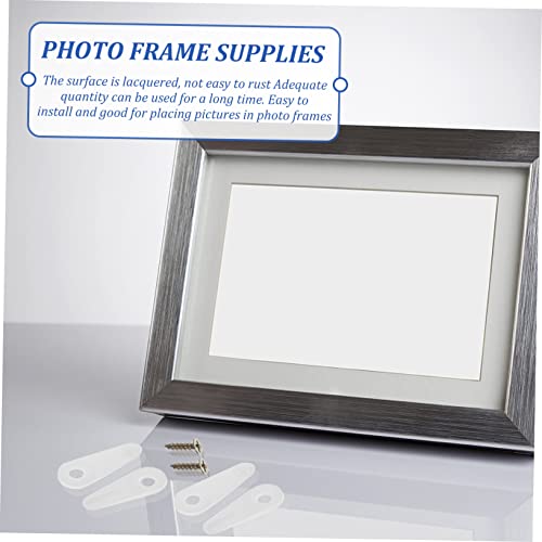 Image of Veemoon 100pcs Photo Frame Buttons Durable Hanging Photo Accessories for Frame Backboard Fixing Reliable Turn Buttons for Easy Picture Replacement and Craft Projects