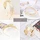 Hifot 5 Stück Griechische Göttin Kostüm Zubehör Set für Damen Haarschmuck Gold Lorbeerblatt Krone Blattgold Stirnband Arm Spule Armband Blatt Ohrringe für Braut Kopfschmuck Party Robe Cosplay Schmuck