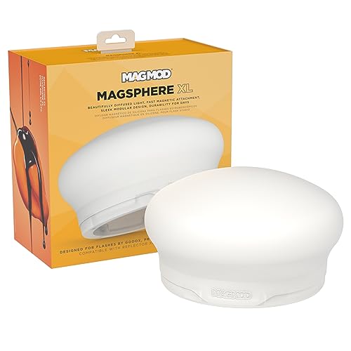 MagMod MagSphere XL Flash Modifier with Reflector XL, Durable Silicone Softbox Diffuser