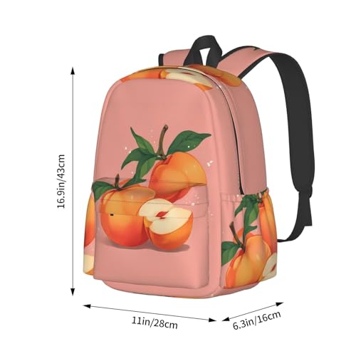 Vibrant Fruit Peach Backpack Bookbag Waterproof Backpacks for Women Men Travel Backpack Laptop Backpacks Daypack Shoulder Bag2