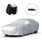 Material duradero: hecho de tela Oxford gruesa y duradera de 6 capas. La protección contra granizo para el coche protege tu vehículo contra el granizo, la nieve, el hielo, las ramas, los excrementos de pájaros, la suciedad y el polvo. También puede evitar arañazos.