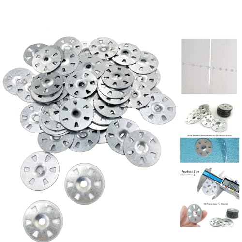 Rondelles métalliques pour fixations de cloison sèche et panneau isolant