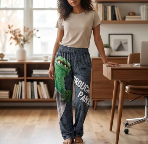 Image of BRIEF INSANITY Sesame Street Character Pajama Pants for Men & Women - Soft Loose-Fit Lounge Bottoms with Side Pockets