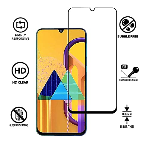 Image of Edge to Edge Tempered Glass Screen Protector For Samsung Galaxy M21 / M31 / A50 / A30 / F41 / M32 / A32 / F22 / A22 / A30 / A50 with installation kit