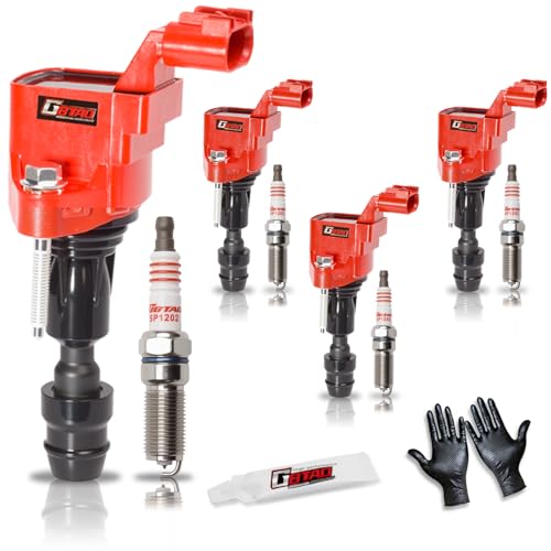 GBTAD Set of 4 Upgraded Ignition Coil Pack and Iridium Spark Plug for 2.0L 2.2L 2.4L L4 Pontiac Chevy Cobalt HHR Malibu Captiva Buick LaCrosse Regal GMC Saab Saturn Replaces UF491 12578224